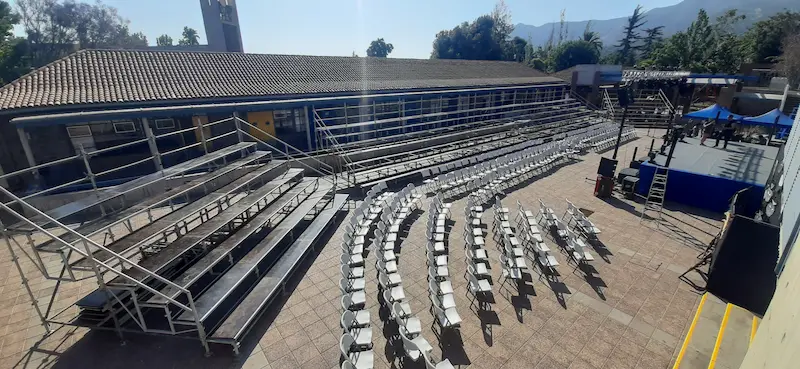 Gradería modular para colegios y estadios